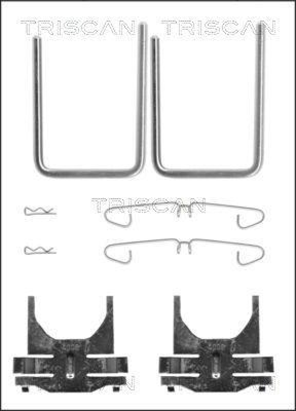 TRISCAN 8105 651113 Montagesatz, Scheibenbremsbelag für Saab 99, 900