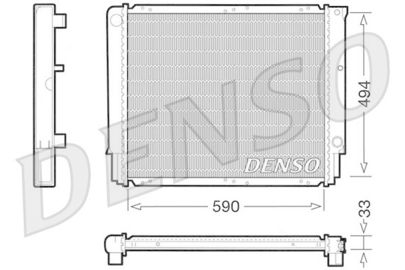DENSO DRM33050 Kühler VOLVO 940 II Estate (945) 2.3 Turbo (1994 - 1998)