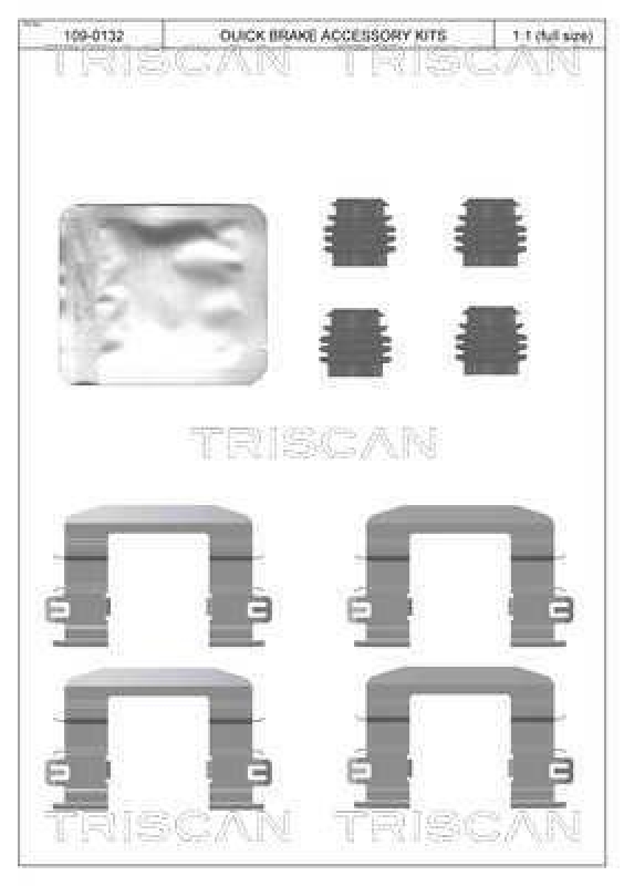 TRISCAN 8105 431664 Montagesatz, Scheibenbremsbelag für Hyundai, Kia