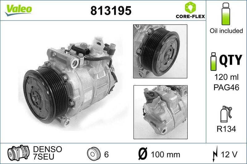 VALEO 813195 Kompressor MERCEDES Classe C,CLK,E,S,SL