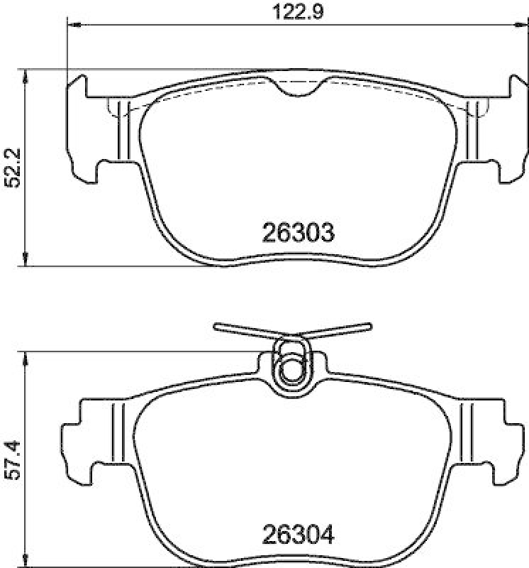 HELLA 8DB 355 040-981 Scheibenbremsbelagsatz