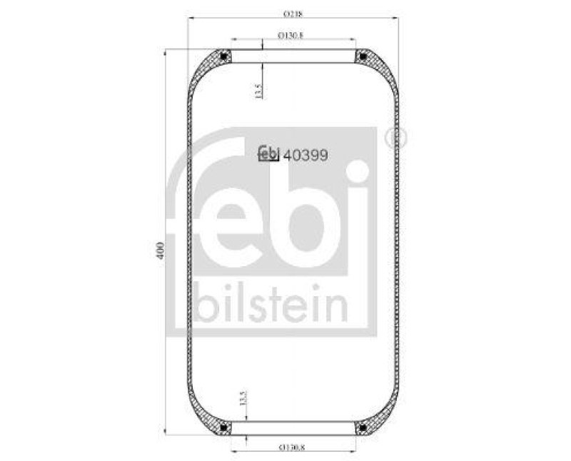 FEBI BILSTEIN 40399 Luftfederbalg ohne Kolben für Volvo