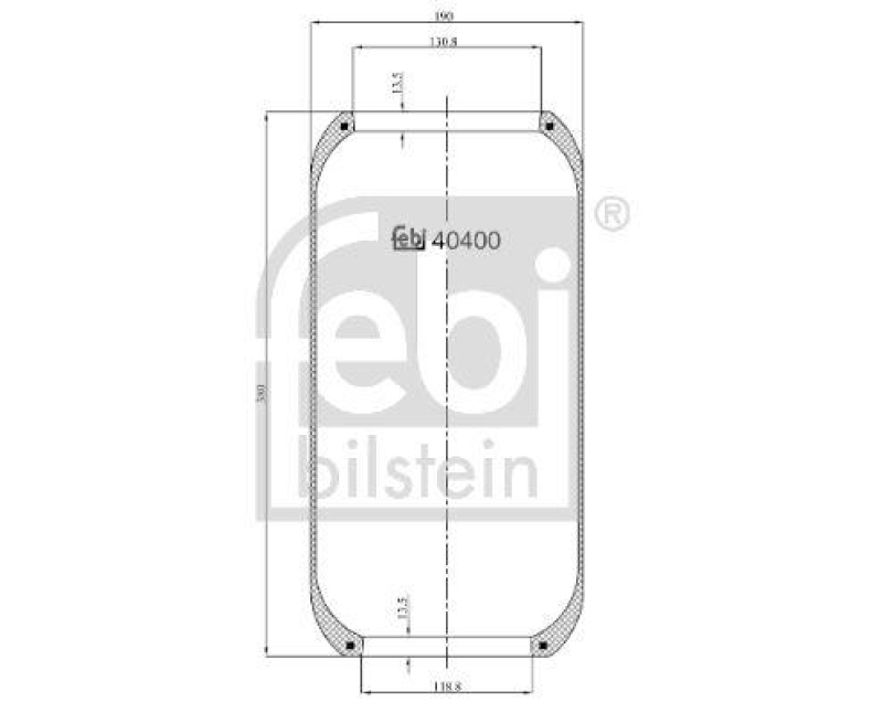 FEBI BILSTEIN 40400 Luftfederbalg ohne Kolben für Volvo