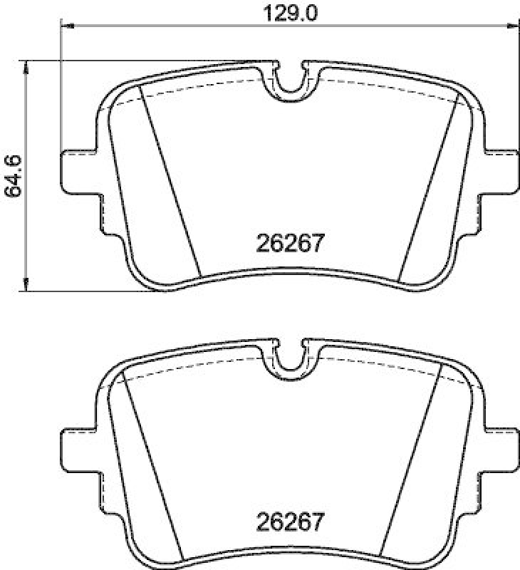 HELLA 8DB 355 041-001 Scheibenbremsbelagsatz