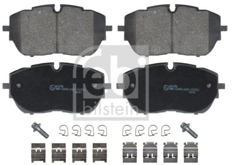 FEBI BILSTEIN 116342 Bremsbelagsatz mit Befestigungsmaterial für Peugeot