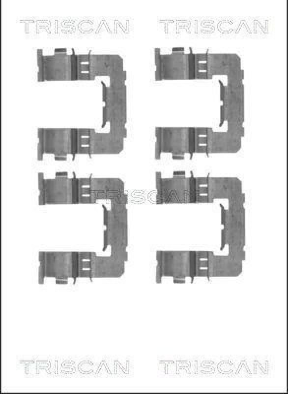 TRISCAN 8105 681534 Montagesatz, Scheibenbremsbelag für Subaru