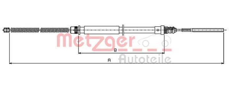 METZGER 491.5 Seilzug, Feststellbremse für CITROEN/FIAT/PEUGEOT hinten links