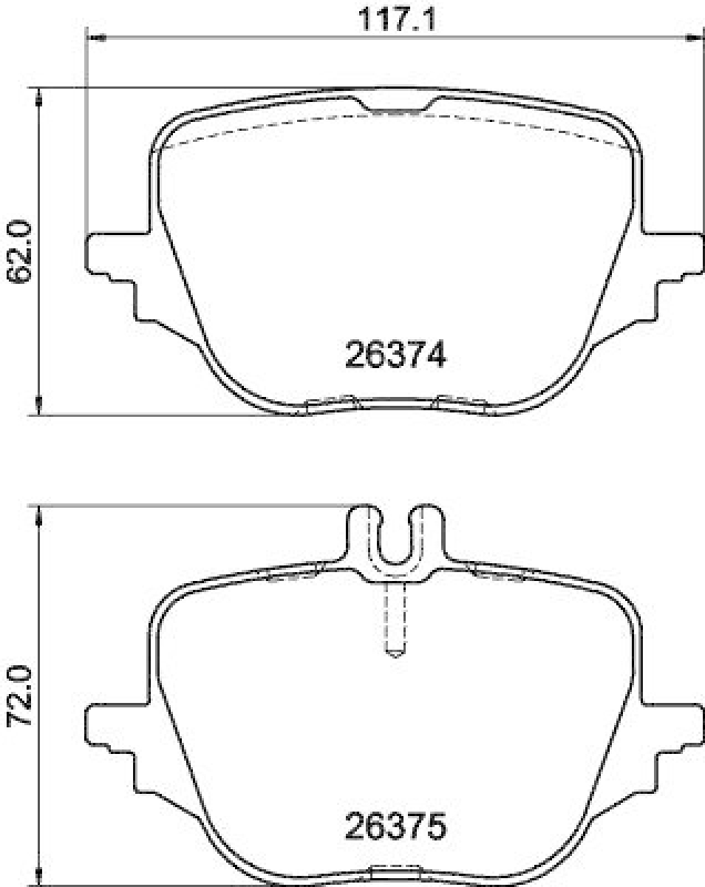 HELLA 8DB 355 041-021 Scheibenbremsbelagsatz