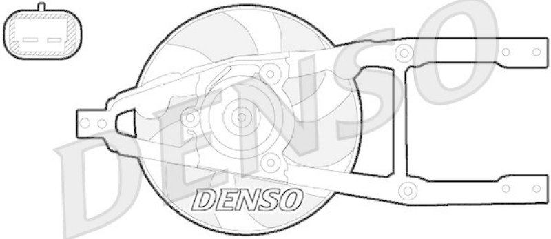 DENSO DER09055 Kühlerlüfter FIAT SEICENTO (187) 1.1 (187AXB, 187AXB1A) (1998 - 2010)