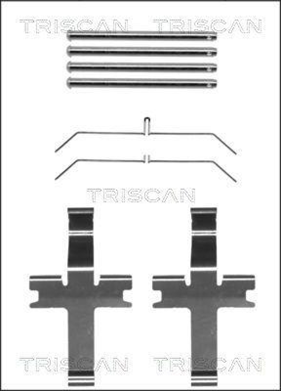 TRISCAN 8105 681535 Montagesatz, Scheibenbremsbelag für Subaru