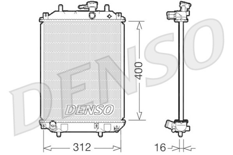 DENSO DRM35002 Kühler DAIHATSU Charade / Move Man. 10/02-06/03