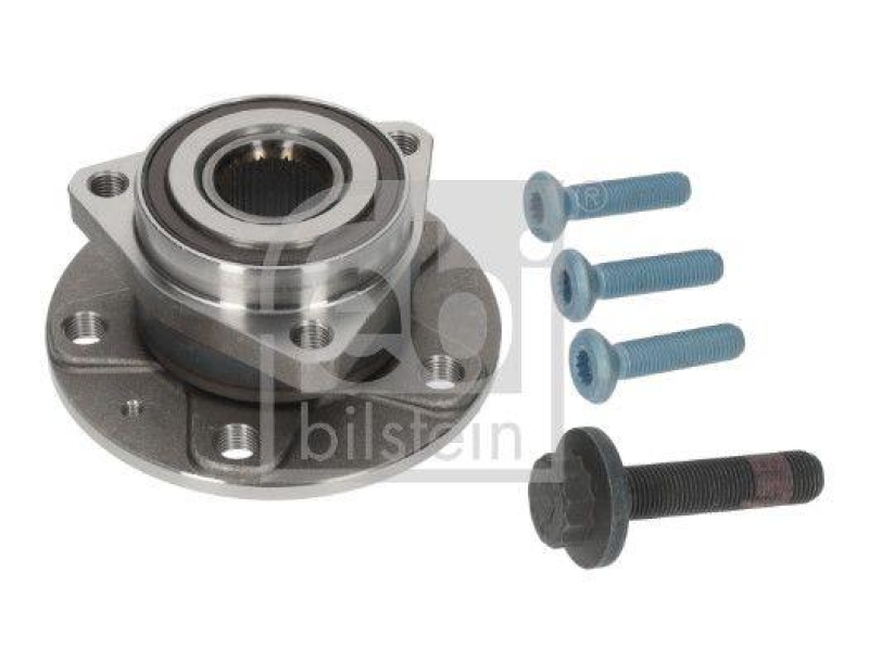 FEBI BILSTEIN 46334 Radlagersatz mit Radnabe, ABS-Impulsring und Befestigungsschrauben für VW-Audi