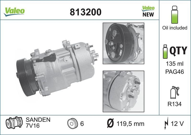 VALEO 813200 Kompressor VW Golf IV & V / AUDI A3, TT