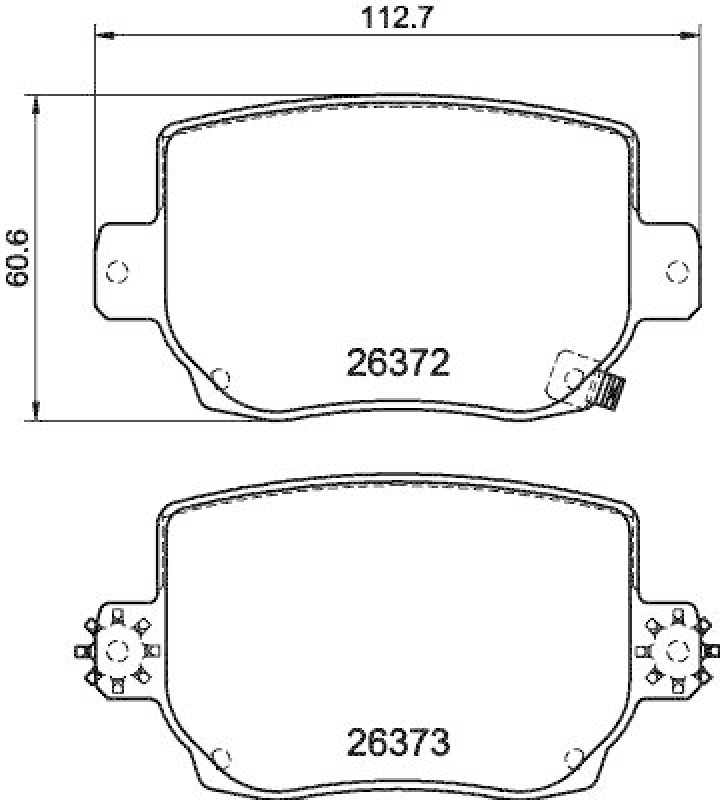 HELLA 8DB 355 041-041 Scheibenbremsbelagsatz