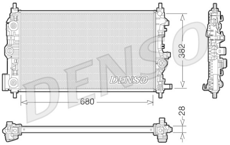 DENSO DRM20009 Kühler OPEL ASTRA