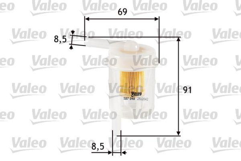 VALEO 587048 Kraftstofffilter, Benzin