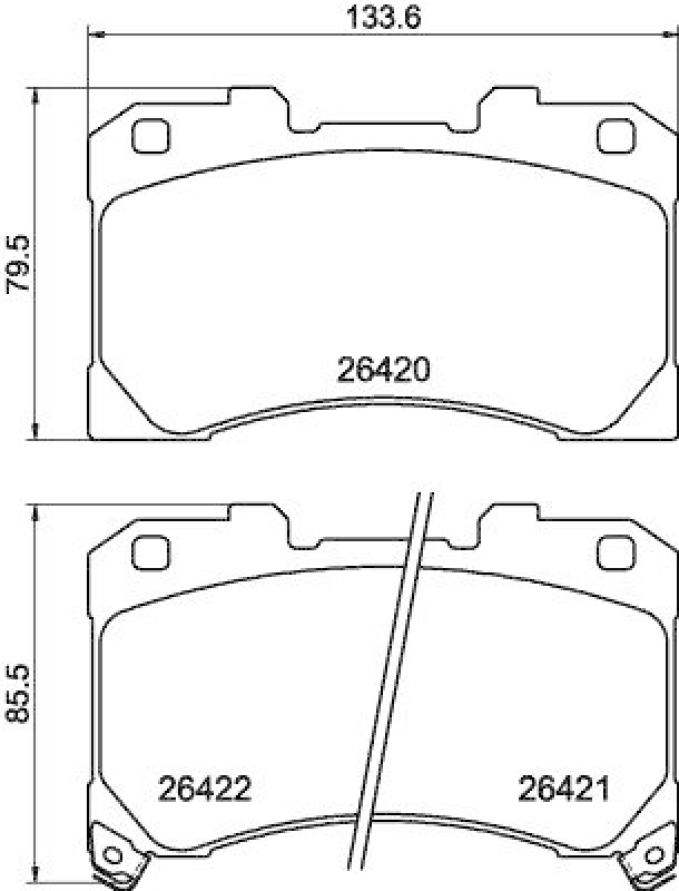 HELLA 8DB 355 041-061 Scheibenbremsbelagsatz