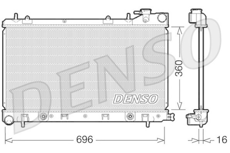 DENSO DRM36002 Kühler SUBARU FORESTER (SG) 2.0 (2002 - )