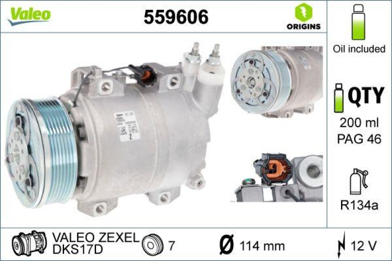 VALEO 559606 Kompressor NISSAN CARAVAN NV350 2012