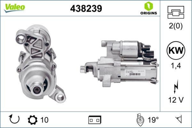 VALEO 438239 Starter Neu - ORIGINS