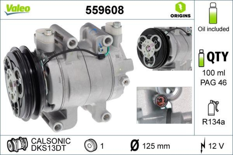 VALEO 559608 Kompressor Dmax 2002-2012