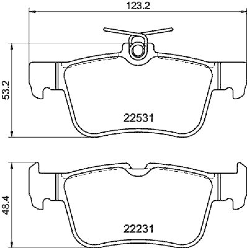 HELLA 8DB 355 041-071 Scheibenbremsbelagsatz