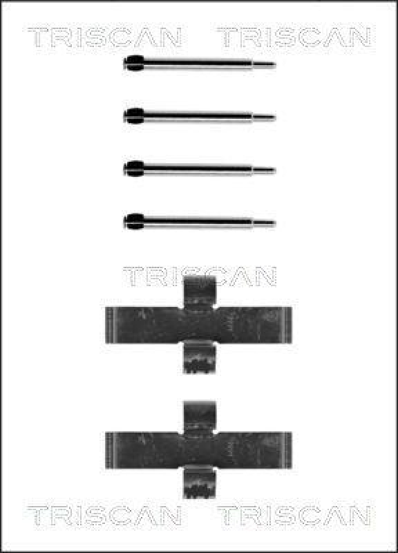 TRISCAN 8105 231445 Montagesatz, Scheibenbremsbelag für Mercedes