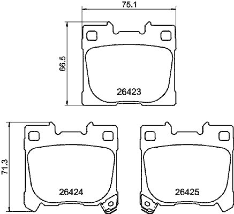 HELLA 8DB 355 041-081 Scheibenbremsbelagsatz