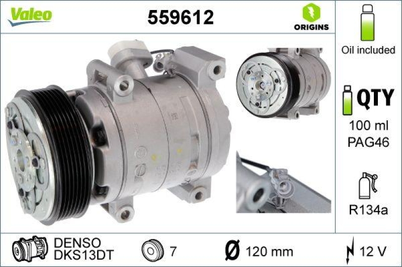 VALEO 559612 Kompressor TOYOTA Hilux Vigo 2005-2014