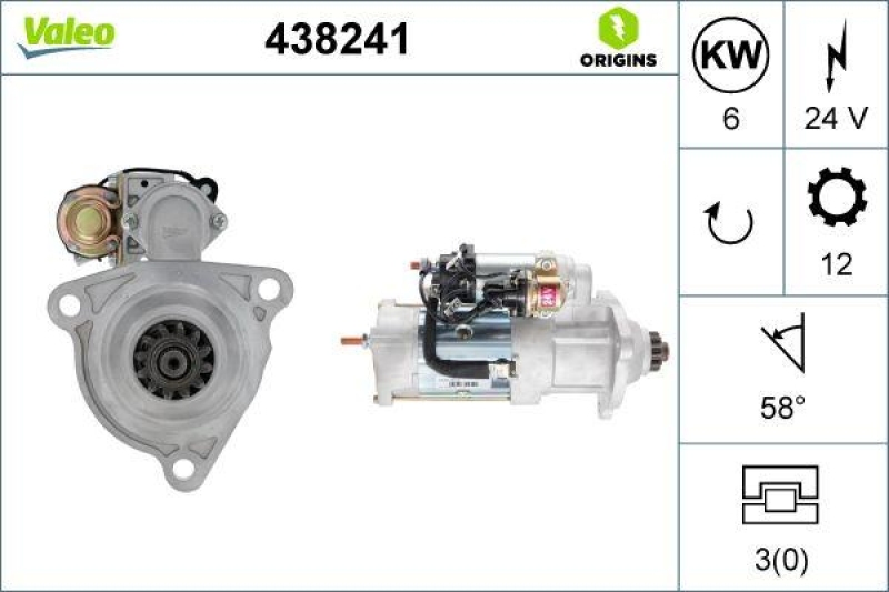 VALEO 438241 Starter Neu - ORIGINS