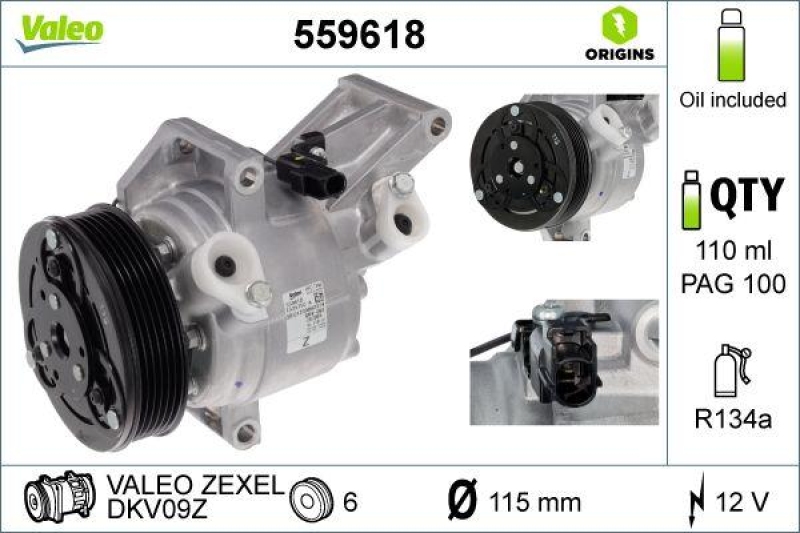 VALEO 559618 Kompressor MAZDA Assy