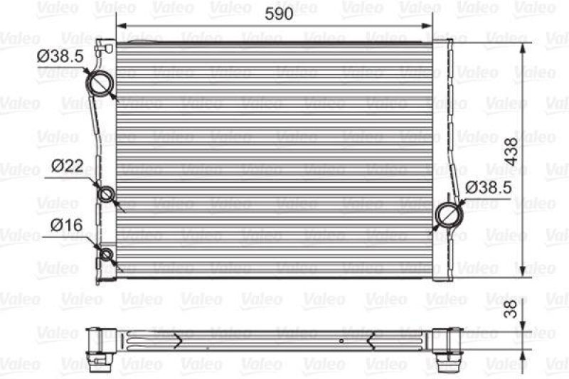 VALEO 701549 Motorkühler DAIHATSU CHARADE 1.3 I