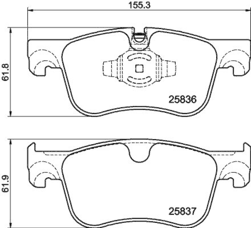 HELLA 8DB 355 041-091 Scheibenbremsbelagsatz