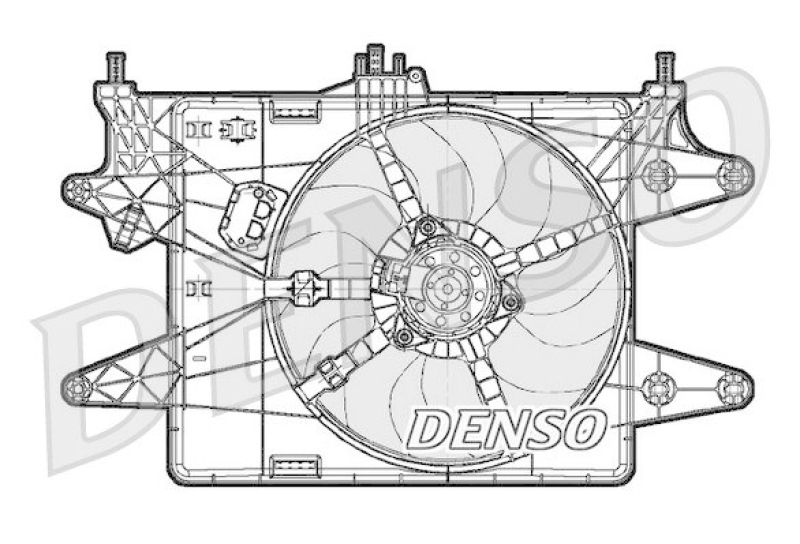 DENSO DER09082 Kühlerlüfter FIAT DOBLO (119) 1.6 16V (223AXD1A) (2001 - )