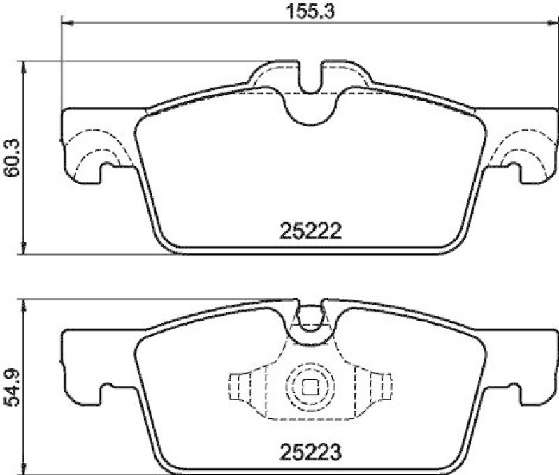 HELLA 8DB 355 041-101 Scheibenbremsbelagsatz