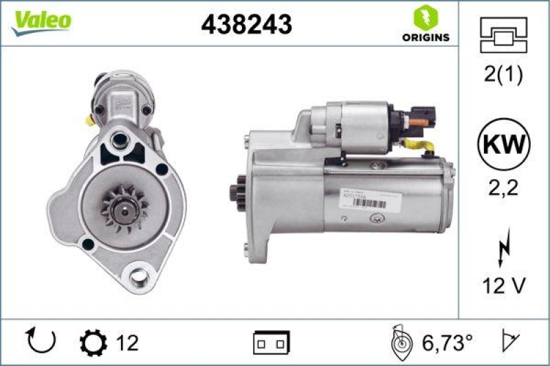 VALEO 438243 Starter Neu - ORIGINS