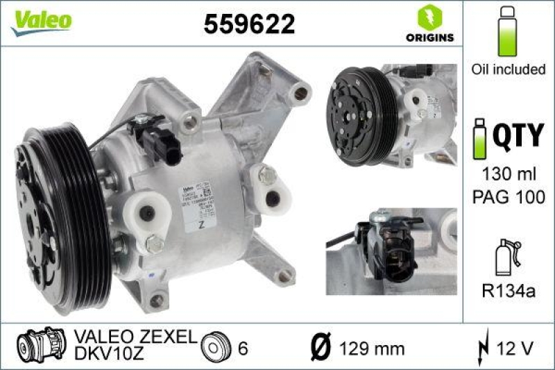 VALEO 559622 Kompressor MAZDA Mazda3 Axela 2003