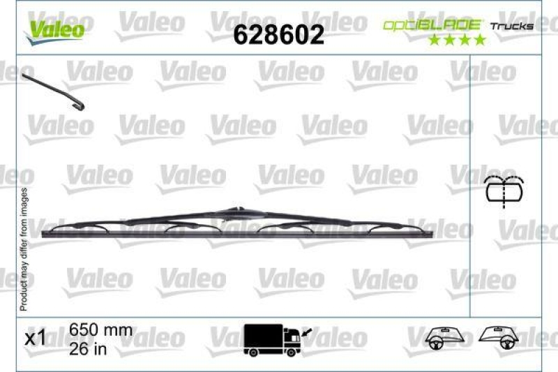 VALEO 628602 OptiBLADE TRUCKS 600mm mini ramp top