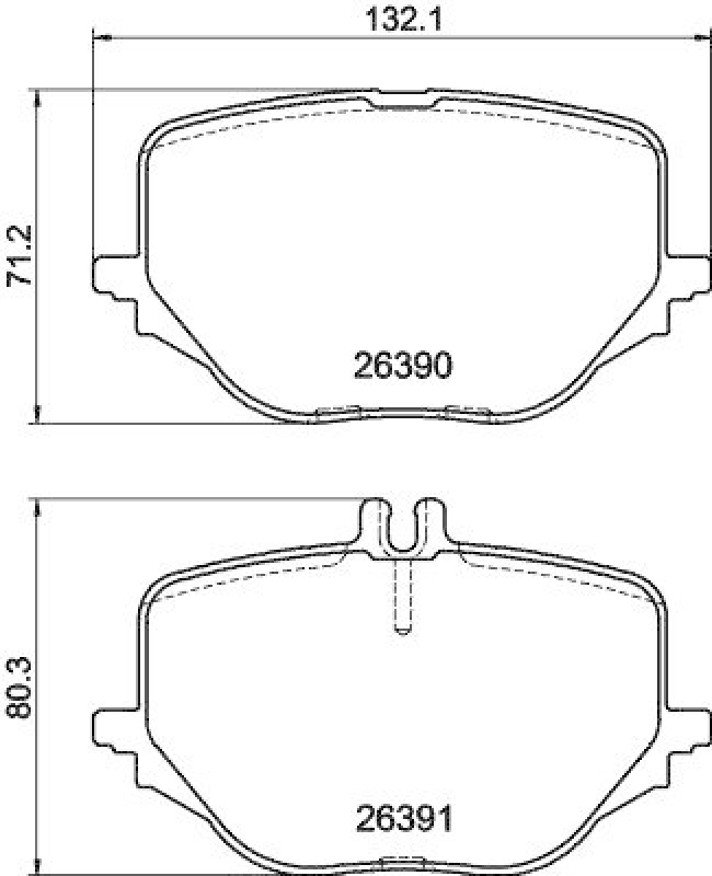 HELLA 8DB 355 041-121 Scheibenbremsbelagsatz