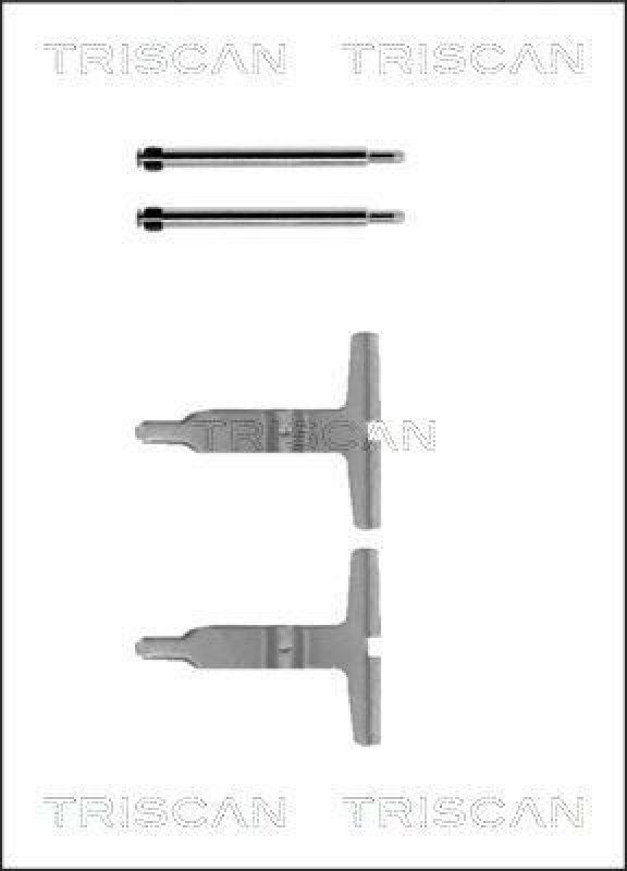 TRISCAN 8105 231583 Montagesatz, Scheibenbremsbelag für Mercedes