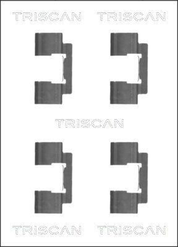 TRISCAN 8105 801001 Montagesatz, Scheibenbremsbelag für Chrysler