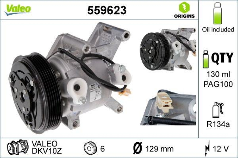 VALEO 559623 Kompressor MAZDA3 MAZDA6 CX7 RX8 AXEL