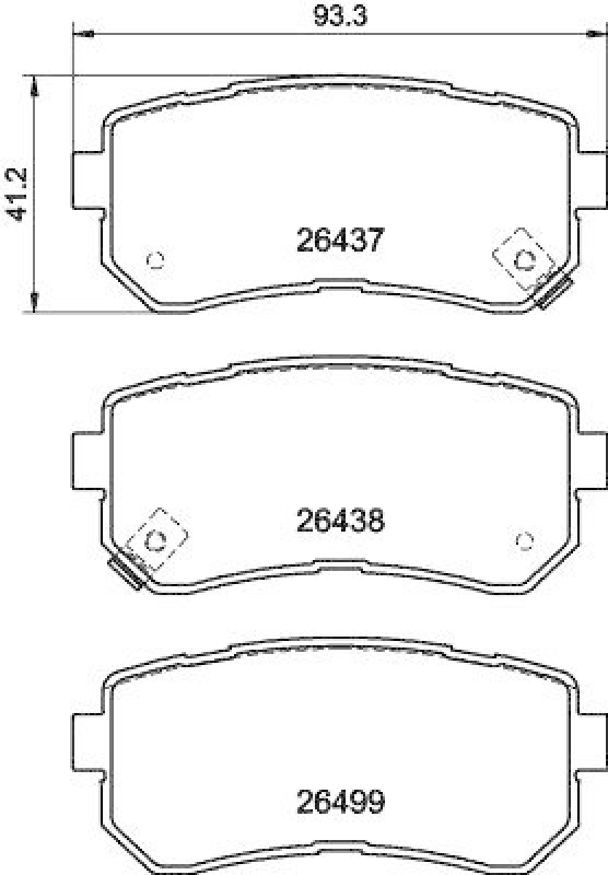 HELLA 8DB 355 041-131 Scheibenbremsbelagsatz