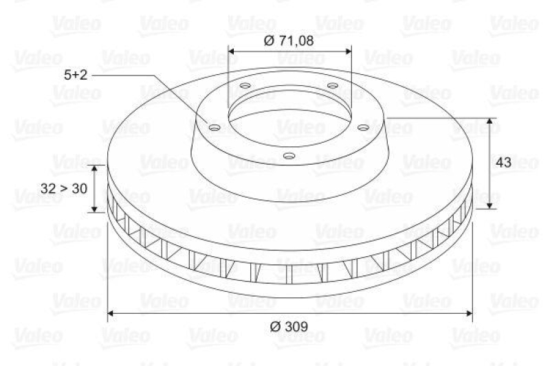 VALEO 186703 Bremsscheibe