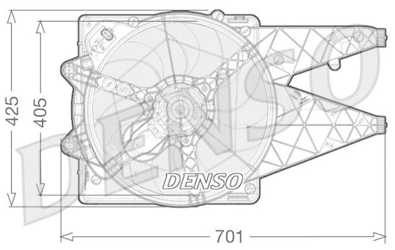 DENSO DER09101 Kühlerlüfter FIAT Doblò 2009 Diesel (+)