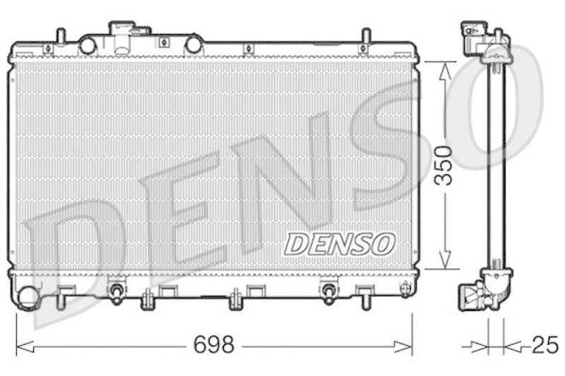 DENSO DRM36011 Kühler SUBARU OUTBACK (BE, BH) 3.0 H6 (2000 - 2003)