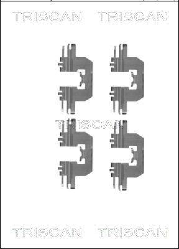 TRISCAN 8105 501586 Montagesatz, Scheibenbremsbelag für Mazda