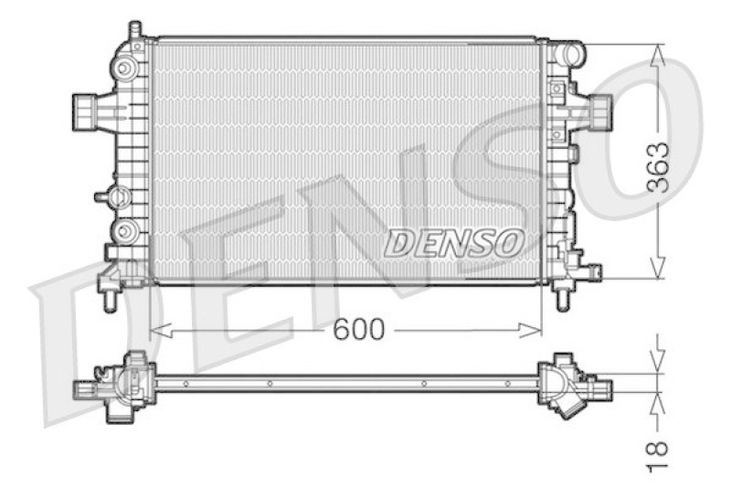 DENSO DRM20101 Kühler OPEL ASTRA H (L48) 1.4 (2004 - )