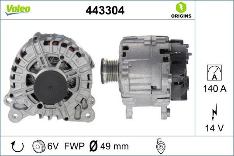 VALEO 443304 Generator Neu - ORIGINS