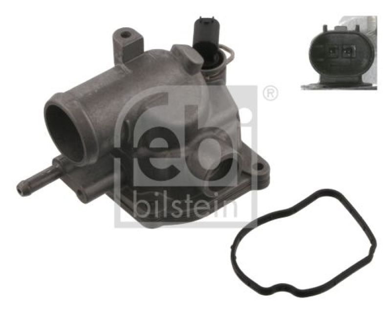 FEBI BILSTEIN 37456 Thermostat mit Gehäuse, Dichtung und Temperatursensor für Mercedes-Benz